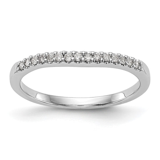 14k White Gold 1/8 carat Diamond Complete Wedding Band