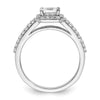 Princess Halo Diamond Semi-mount Engagement Rings