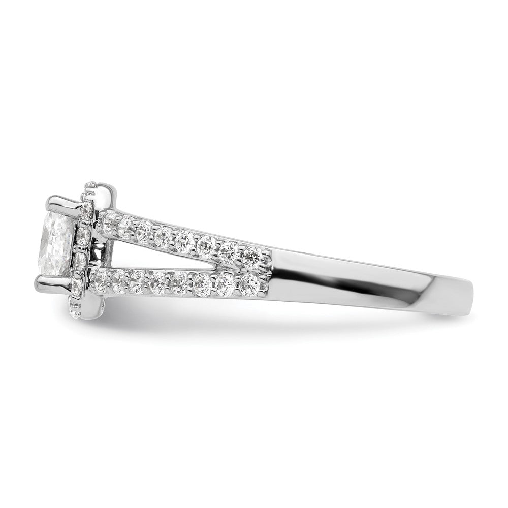 Princess Halo Diamond Semi-mount Engagement Rings