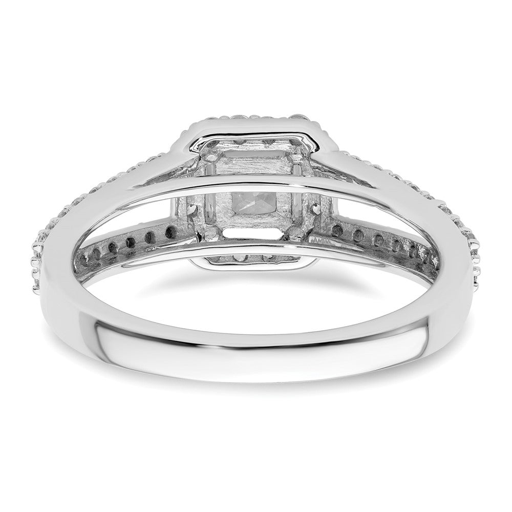 Princess Halo Diamond Semi-mount Engagement Rings