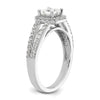 Princess Halo Diamond Semi-mount Engagement Rings