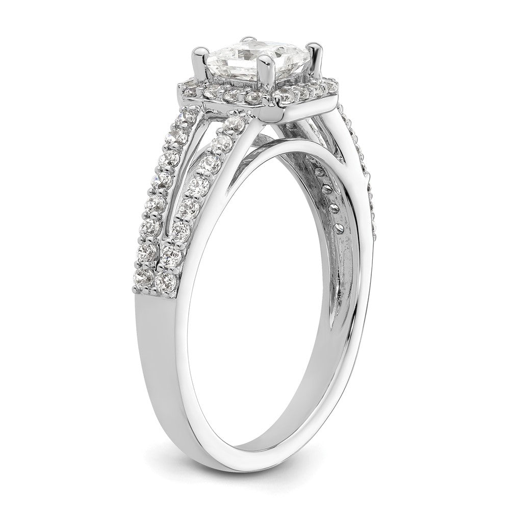 Princess Halo Diamond Semi-mount Engagement Rings
