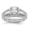 Princess Halo Diamond Semi-mount Engagement Rings