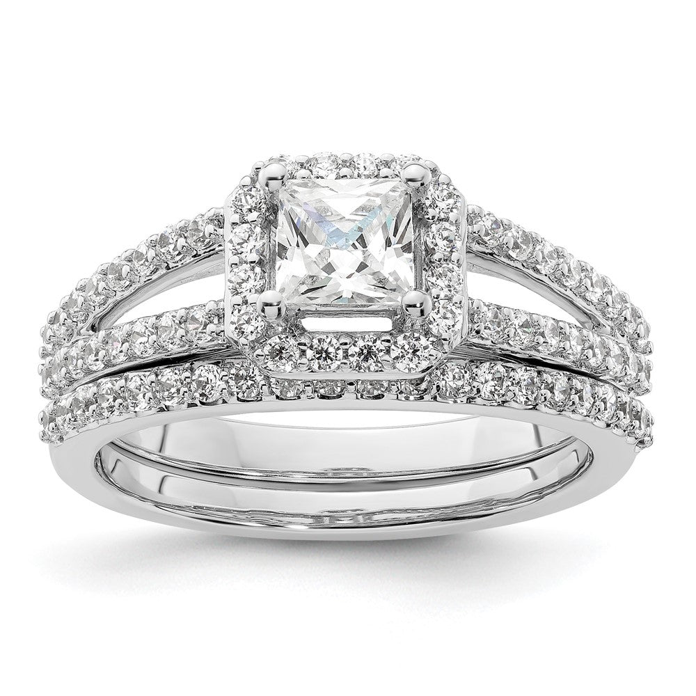 Princess Halo Diamond Semi-mount Engagement Rings