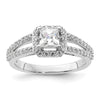 Princess Halo Diamond Semi-mount Engagement Rings