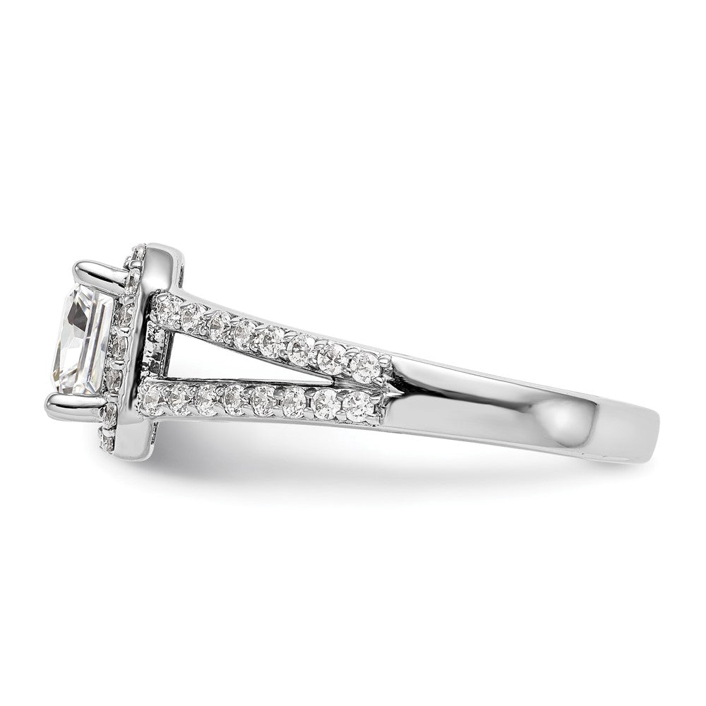 Princess Halo Diamond Semi-mount Engagement Rings