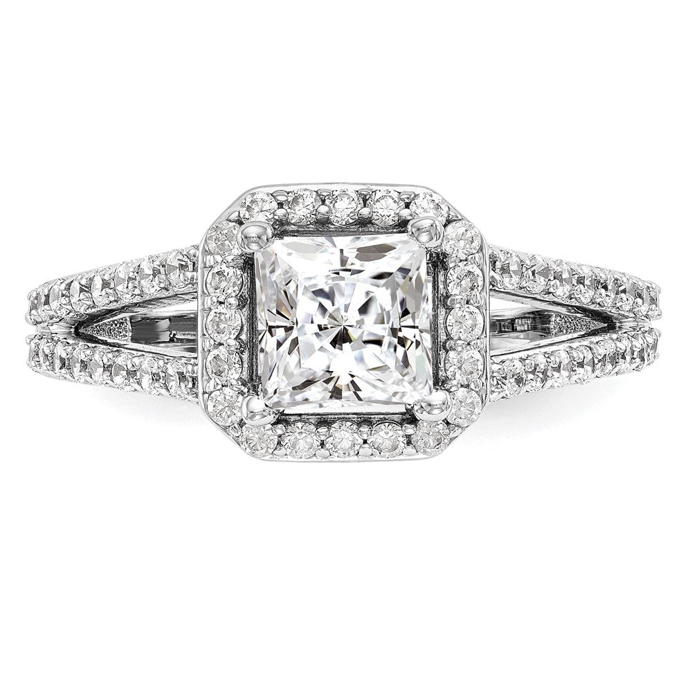 Princess Halo Diamond Semi-mount Engagement Rings