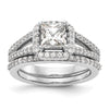 Princess Halo Diamond Semi-mount Engagement Rings