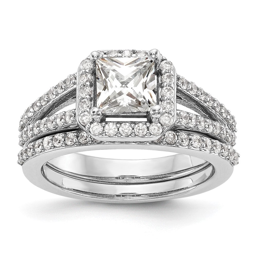 Princess Halo Diamond Semi-mount Engagement Rings
