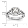 Princess Halo Diamond Semi-mount Engagement Rings