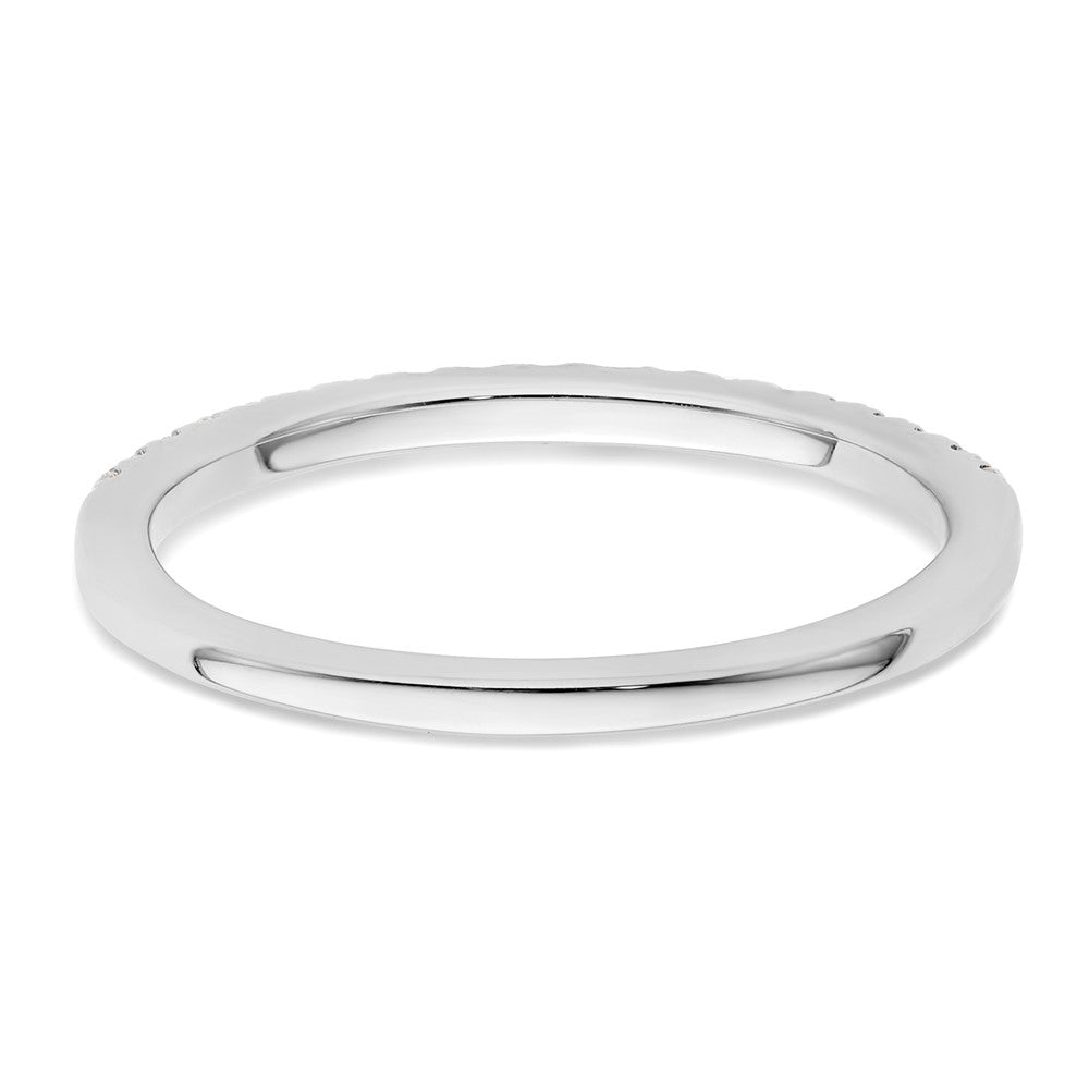 14K White Gold 1/5 carat Complete Diamond Wedding Band