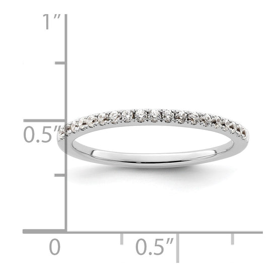 14K White Gold 1/5 carat Complete Diamond Wedding Band