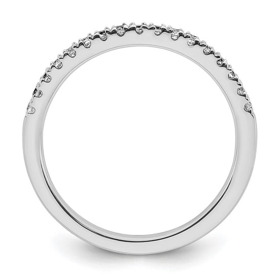 14K White Gold 1/4 carat Complete Diamond Wedding Band