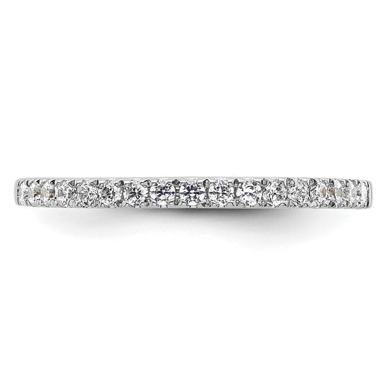 14K White Gold 1/4 carat Complete Diamond Wedding Band