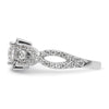 Princess Halo Diamond Semi-mount Engagement Rings