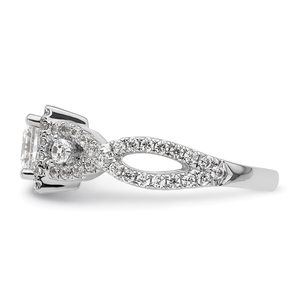 Princess Halo Diamond Semi-mount Engagement Rings