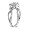 Princess Halo Diamond Semi-mount Engagement Rings