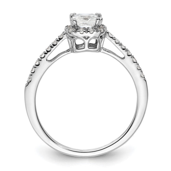 Cushion Halo Diamond Semi-mount Engagement Rings