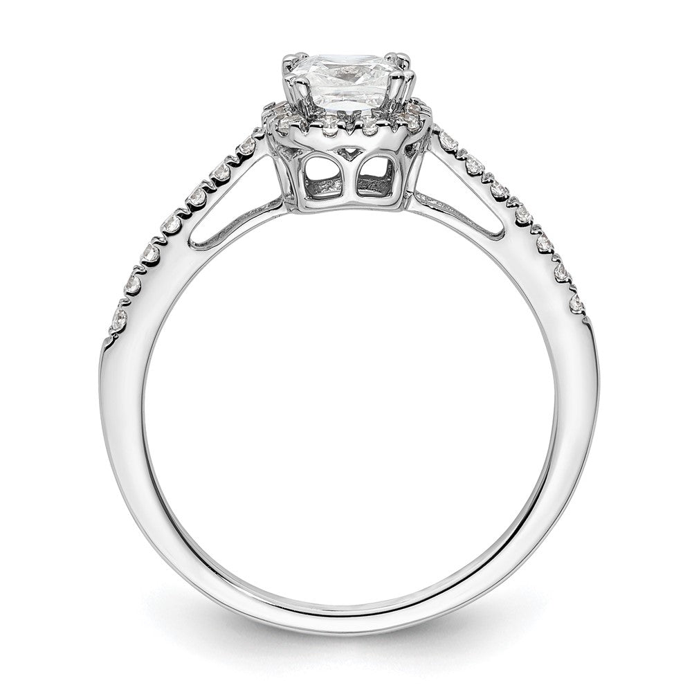 Cushion Halo Diamond Semi-mount Engagement Rings