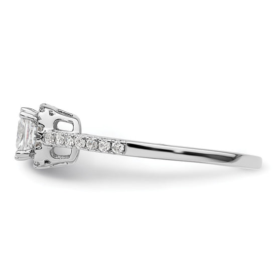 Cushion Halo Diamond Semi-mount Engagement Rings