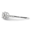 Cushion Halo Diamond Semi-mount Engagement Rings