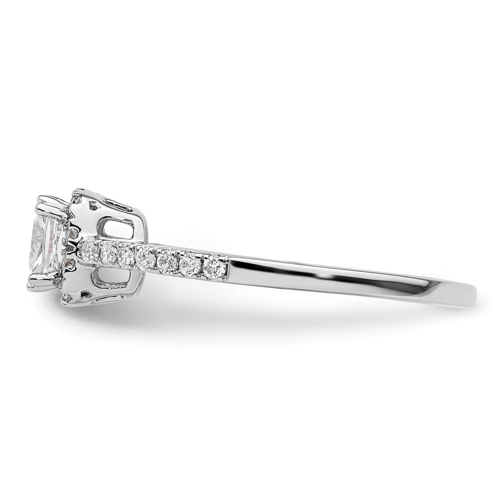 Cushion Halo Diamond Semi-mount Engagement Rings