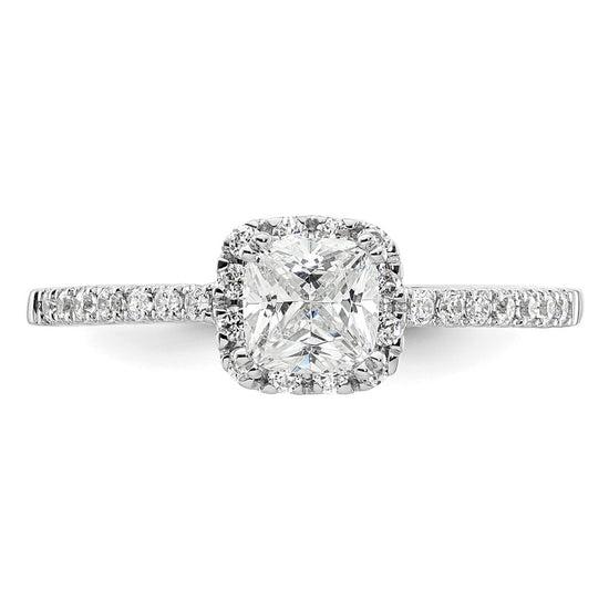 Cushion Halo Diamond Semi-mount Engagement Rings