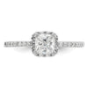 Cushion Halo Diamond Semi-mount Engagement Rings
