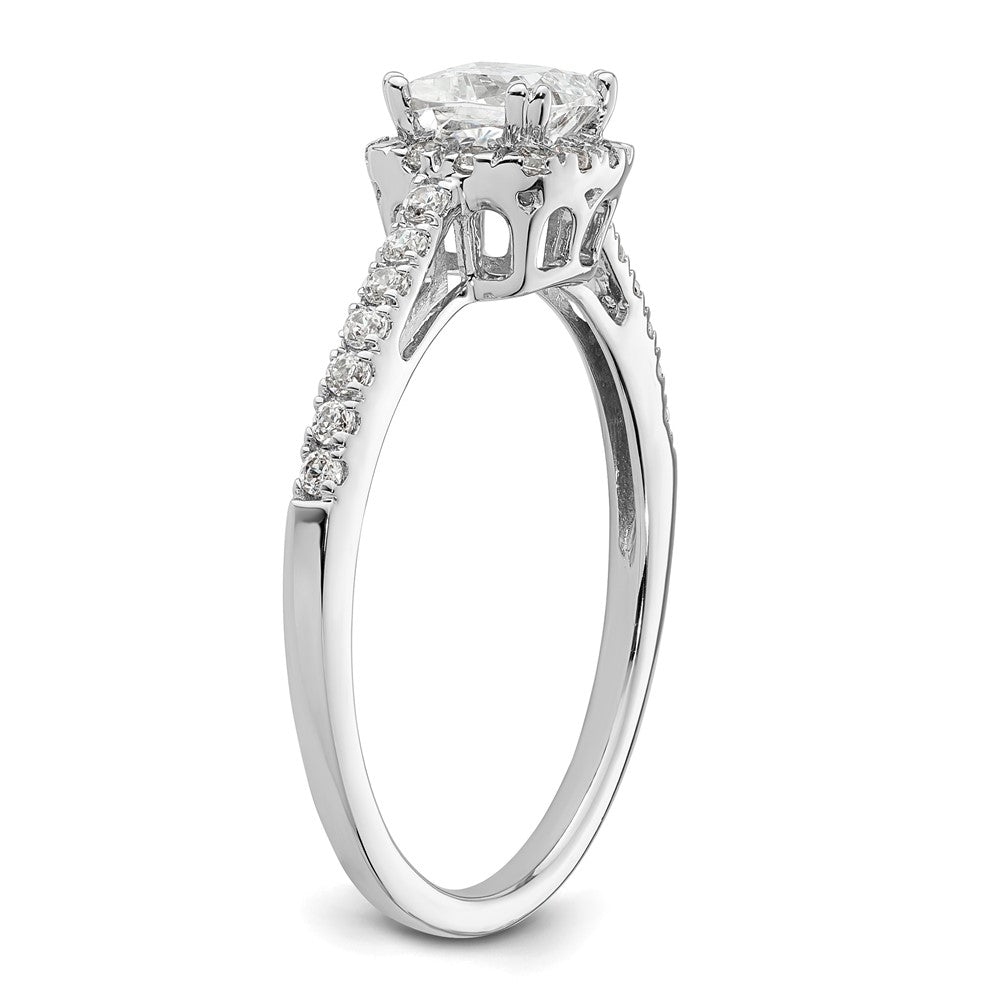 Cushion Halo Diamond Semi-mount Engagement Rings