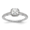 Cushion Halo Diamond Semi-mount Engagement Rings