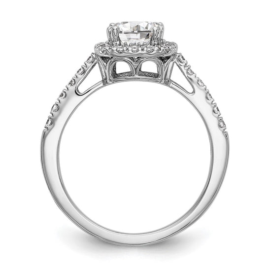 Cushion Halo Diamond Semi-mount Engagement Rings