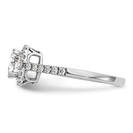 Cushion Halo Diamond Semi-mount Engagement Rings