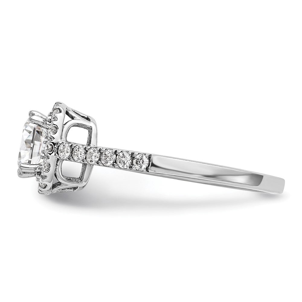 Cushion Halo Diamond Semi-mount Engagement Rings