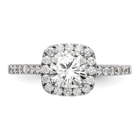 Cushion Halo Diamond Semi-mount Engagement Rings