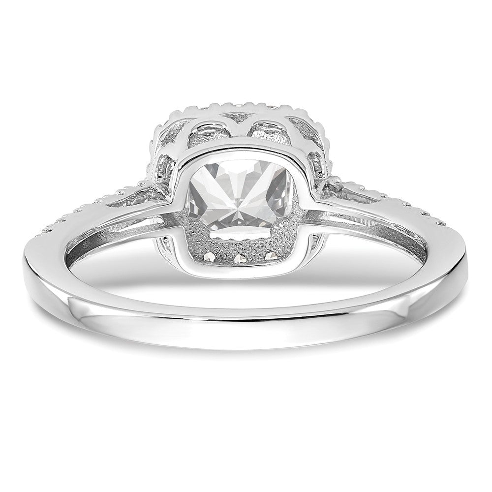 Cushion Halo Diamond Semi-mount Engagement Rings