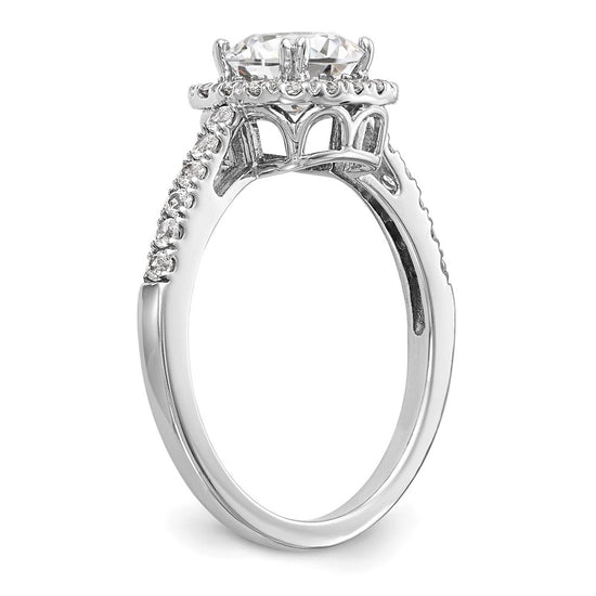 Cushion Halo Diamond Semi-mount Engagement Rings