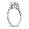 Cushion Halo Diamond Semi-mount Engagement Rings
