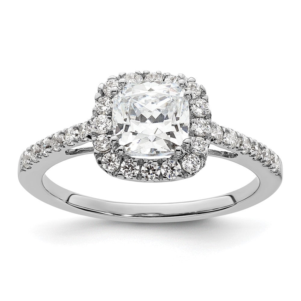 Cushion Halo Diamond Semi-mount Engagement Rings