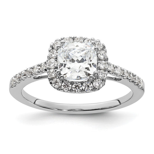 Cushion Halo Diamond Semi-mount Engagement Rings