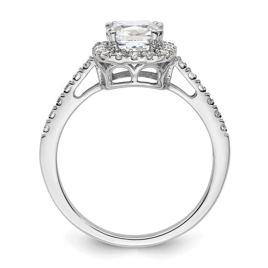 Cushion Halo Diamond Semi-mount Engagement Rings