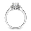 Cushion Halo Diamond Semi-mount Engagement Rings