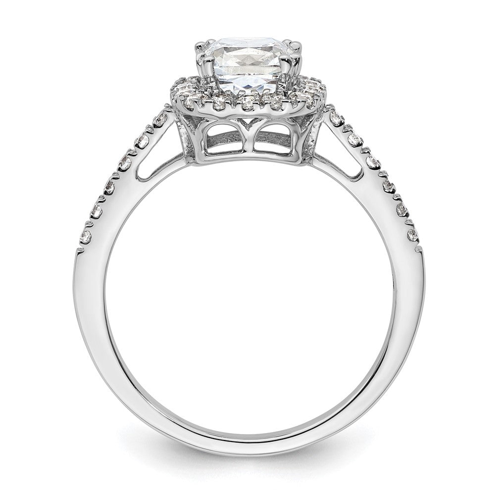 Cushion Halo Diamond Semi-mount Engagement Rings