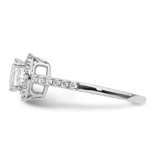 Cushion Halo Diamond Semi-mount Engagement Rings