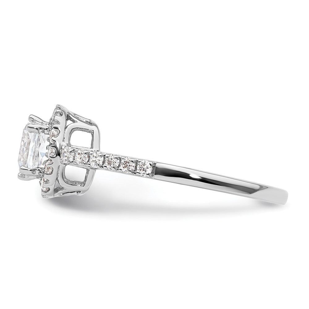 Cushion Halo Diamond Semi-mount Engagement Rings