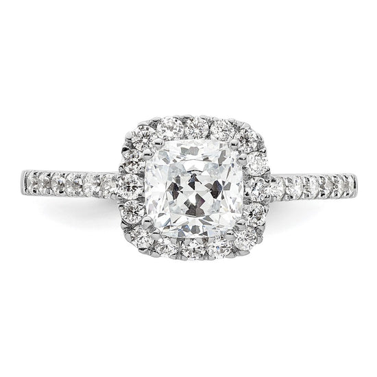 Cushion Halo Diamond Semi-mount Engagement Rings