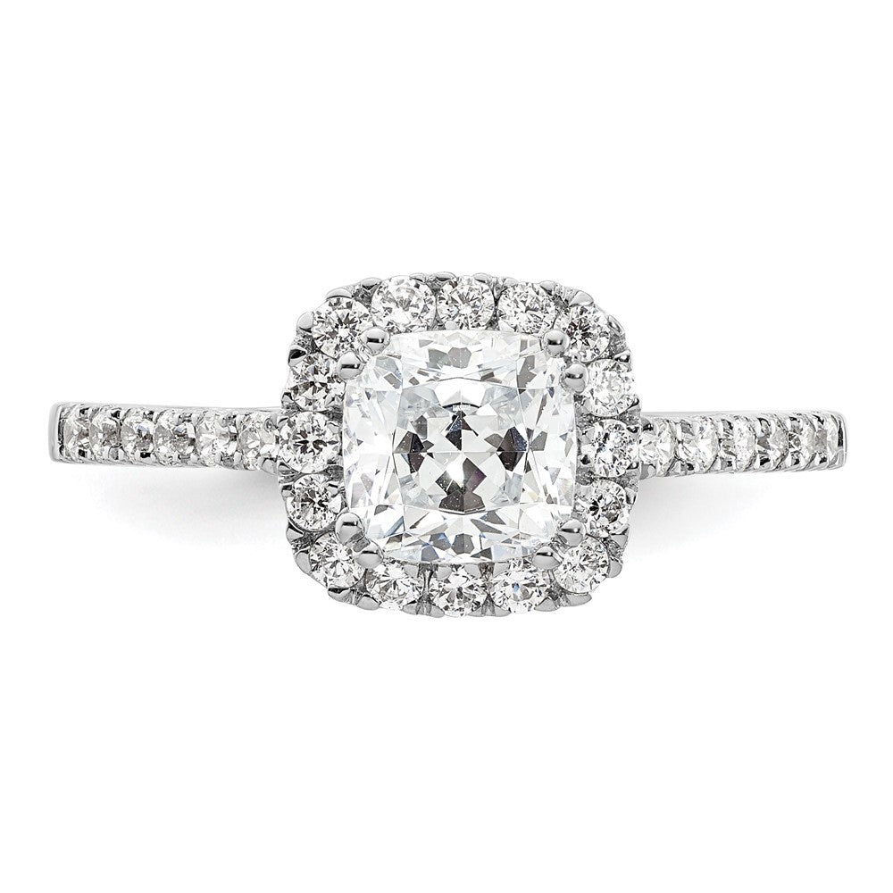 Cushion Halo Diamond Semi-mount Engagement Rings