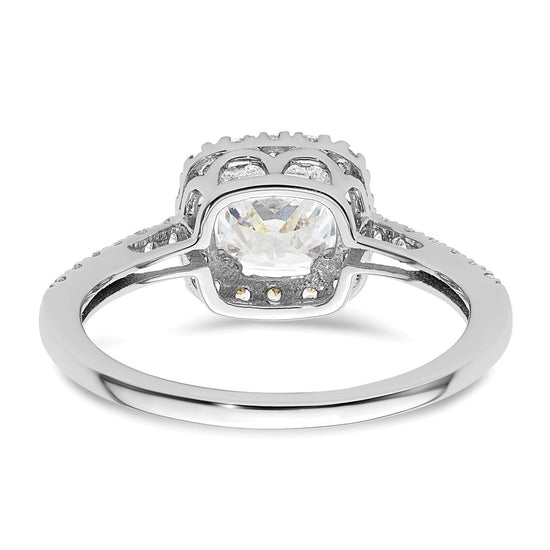 Cushion Halo Diamond Semi-mount Engagement Rings