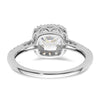 Cushion Halo Diamond Semi-mount Engagement Rings