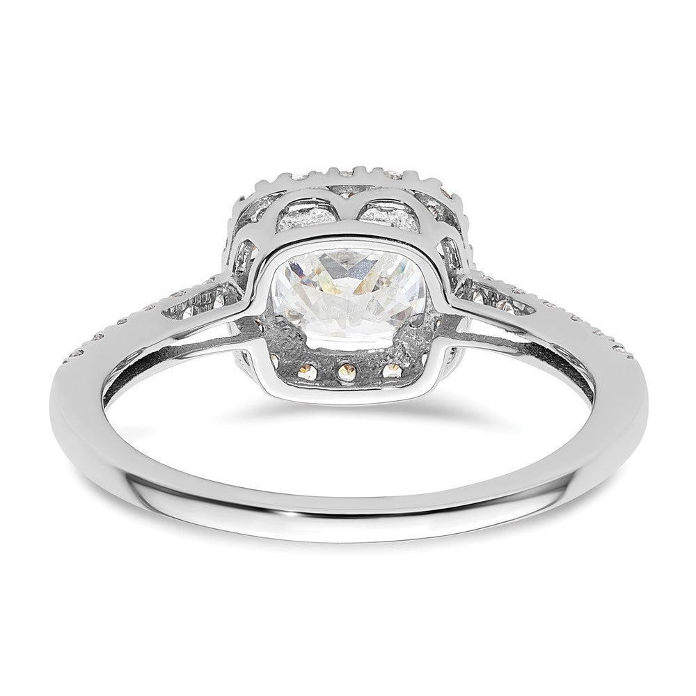 Cushion Halo Diamond Semi-mount Engagement Rings