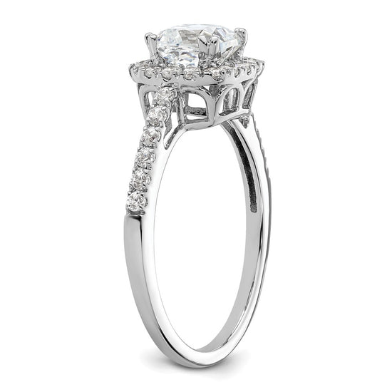 Cushion Halo Diamond Semi-mount Engagement Rings